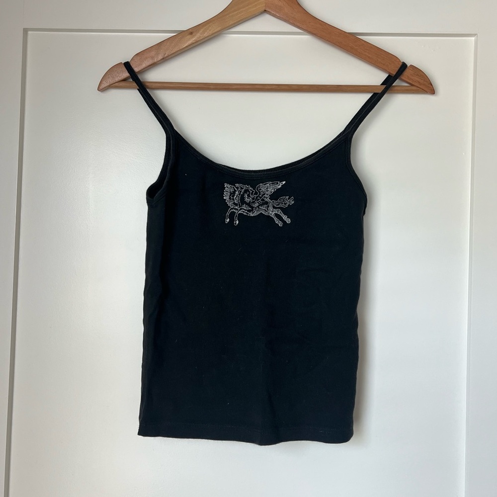 John Galt/Brandy Melville Black Pegasus Tank